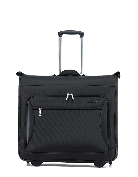 Tosca TCA264 Rolling Garment Bag with Wheels - Black | Travel Suitcase for Business Trips & Vacations