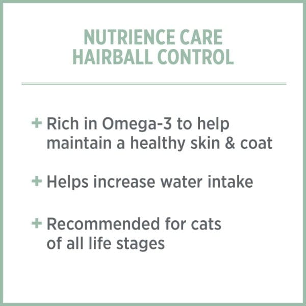 Nutrience Care+ Hairball Control Canned Cat Food - Grain-Free Recipe for Indoor Cats - Helps Reduce Hairballs & Supports Digestive Health - Perfect for Daily Meals & Weight Management