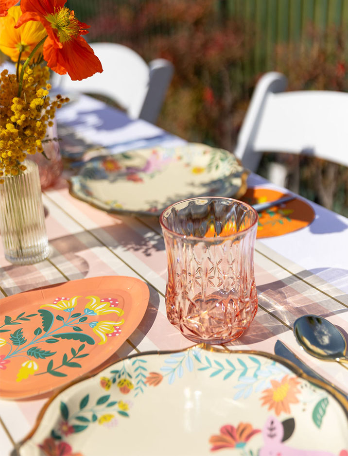 Easter Egg Die-Cut Salad Plates - Set of 8 | Folklore-Inspired Party Dinnerware for Easter Brunch & Spring Celebrations
