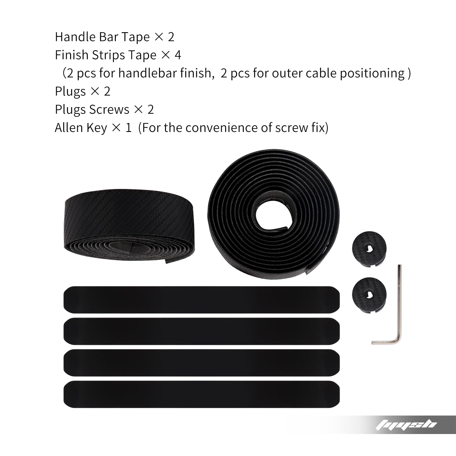 Premium Bike Handlebar Tape - Non-Slip Hexagonal Pattern Grip Tape for Road & Mountain Bikes - 2 Rolls Black Cycling Bar Tape - Perfect for Commuting, Racing & Long-Distance Riding