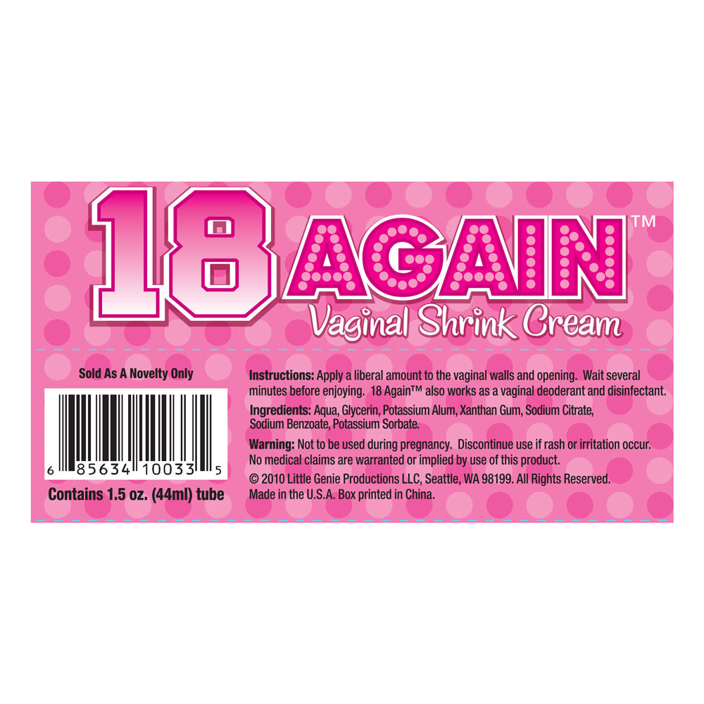18 Again Vaginal Tightening Cream for Women | Intimate Care & Rejuvenation | Postpartum & Menopause Support
