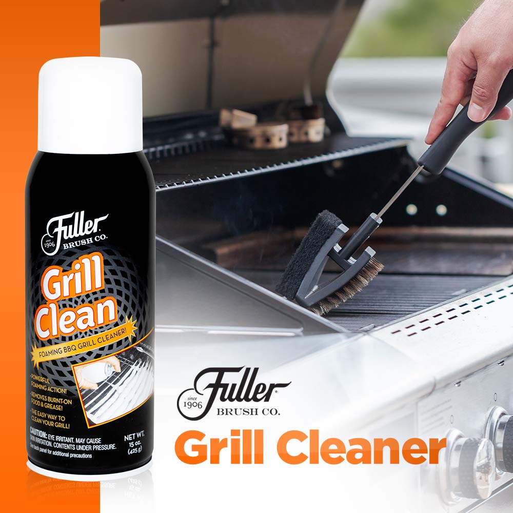 Fuller Brush Heavy Duty Grill Cleaner - Foaming Spray for Oven, Griddle & Iron Plate Cleaning | Safe Grease Remover for BBQ Racks & Grills | Perfect for Outdoor Cooking, Camping & Backyard BBQs