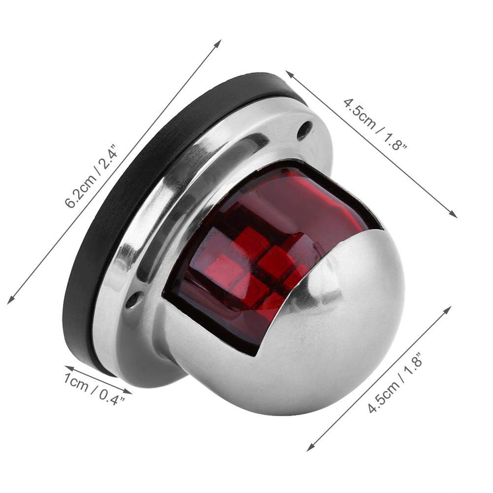 Tbest Marine Navigation Lights - 12V LED Bow Lights for Boats & Yachts (2Pcs, Red/Green) | Waterproof Side Navigation Lamps for Safe Sailing, Fishing & Night Cruising