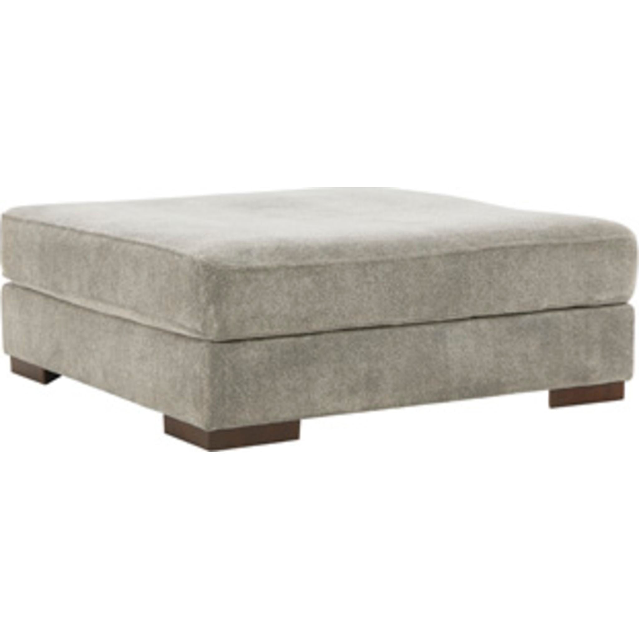 Bayless Oversized Accent Ottoman with Storage - Smoke Gray Tufted Footrest Stool for Living Room, Bedroom & Home Decor