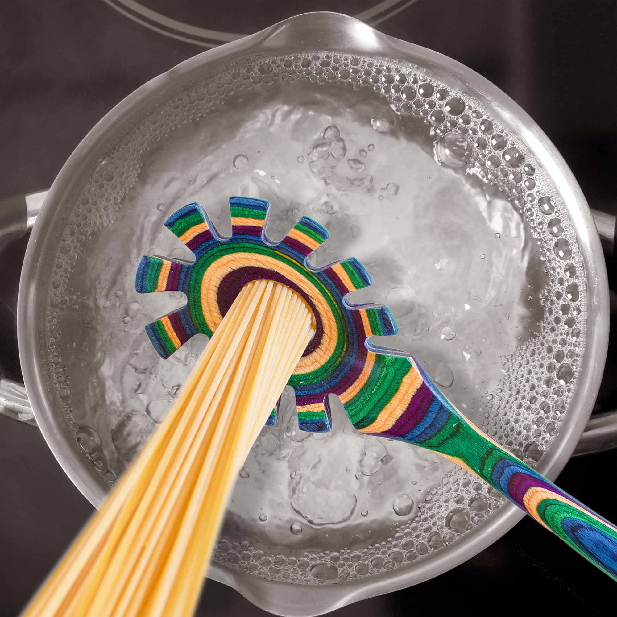 Baltique® Mumbai Collection Spaghetti Spoon - 12.5 Inch Stainless Steel Pasta Server - Perfect for Italian Cuisine, Dinner Parties & Home Cooking