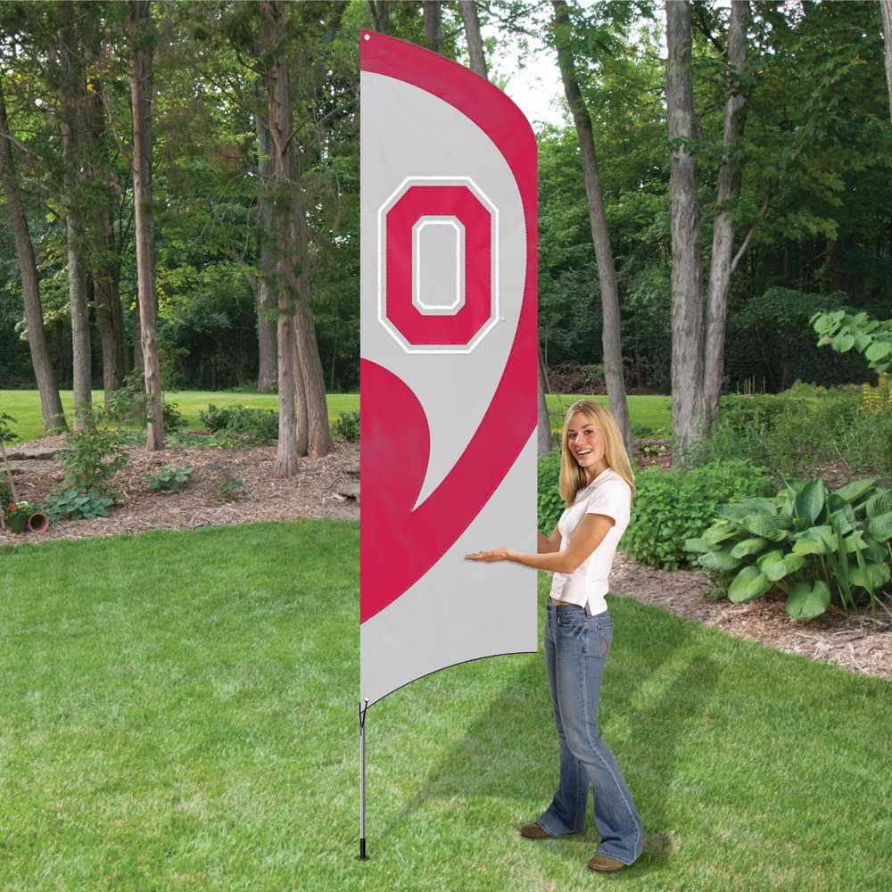 Officially Licensed NCAA College Tailgating Flag Kit - Team Spirit Outdoor Decor for Football Games, Tailgate Parties & Dorm Room