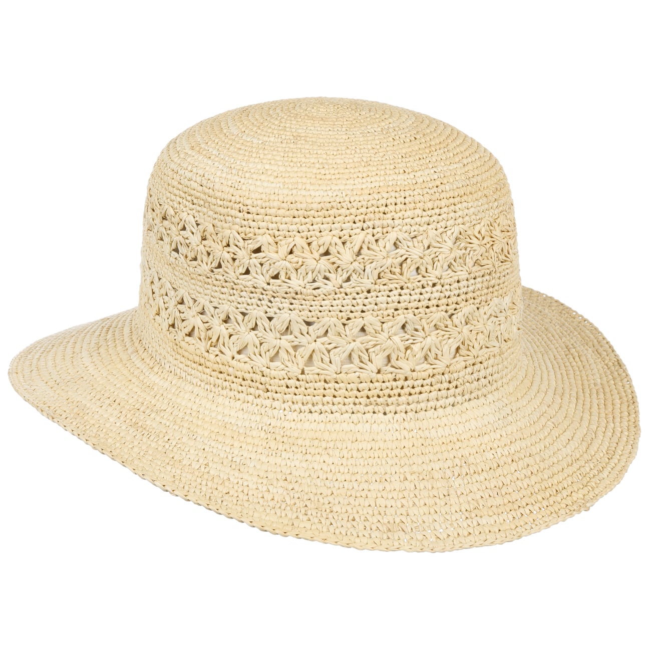 Mayser Women's Moriah Crochet Cloche Panama Hat - Stylish Summer Sun Hat for Beach, Garden & Outdoor Activities