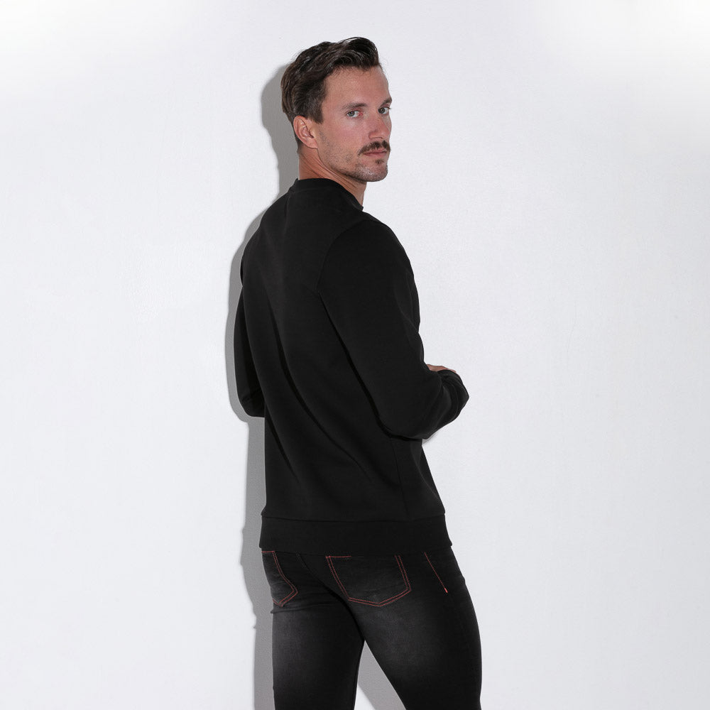 Code 22 Essential Sweatshirt 9745 - Black Men's Casual Pullover Hoodie for Streetwear & Lounge Comfort