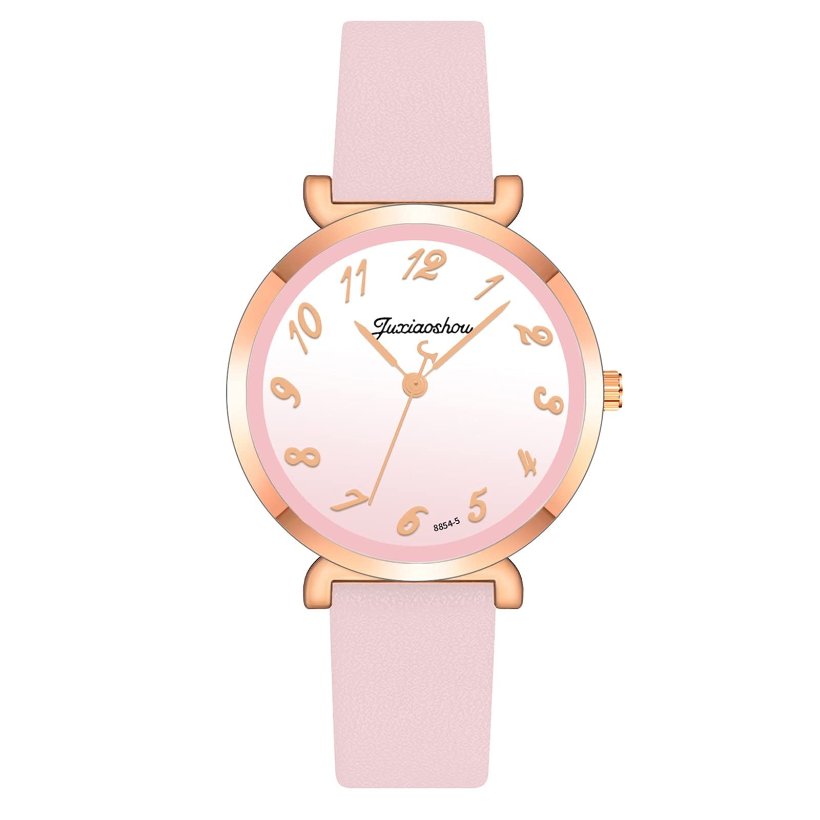 Dial Watch for Women & Men - Stylish Gradient Digital Wristwatch with Belt Strap, Perfect for Students, Casual Wear & Everyday Use