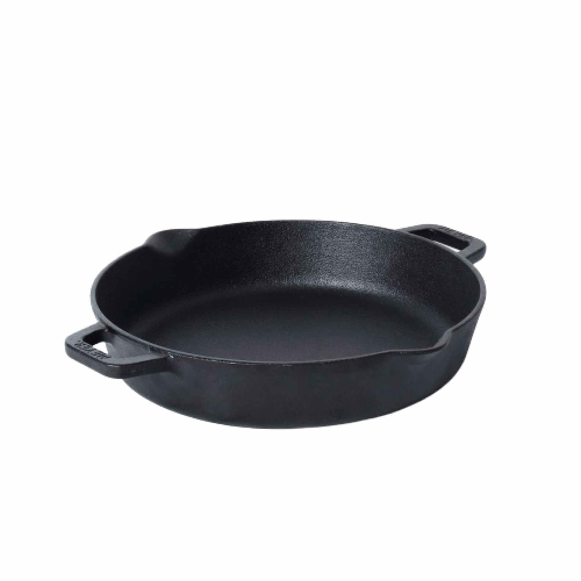 Premium Meyer Pre-Seasoned Cast Iron Skillet - 10-Inch (24cm) Frying Pan with Dual Side Handles | 1.6L Capacity | Black Cast Iron Cookware for Gas, Induction & Oven Use | Perfect for Searing, Baking & Camping Cooking