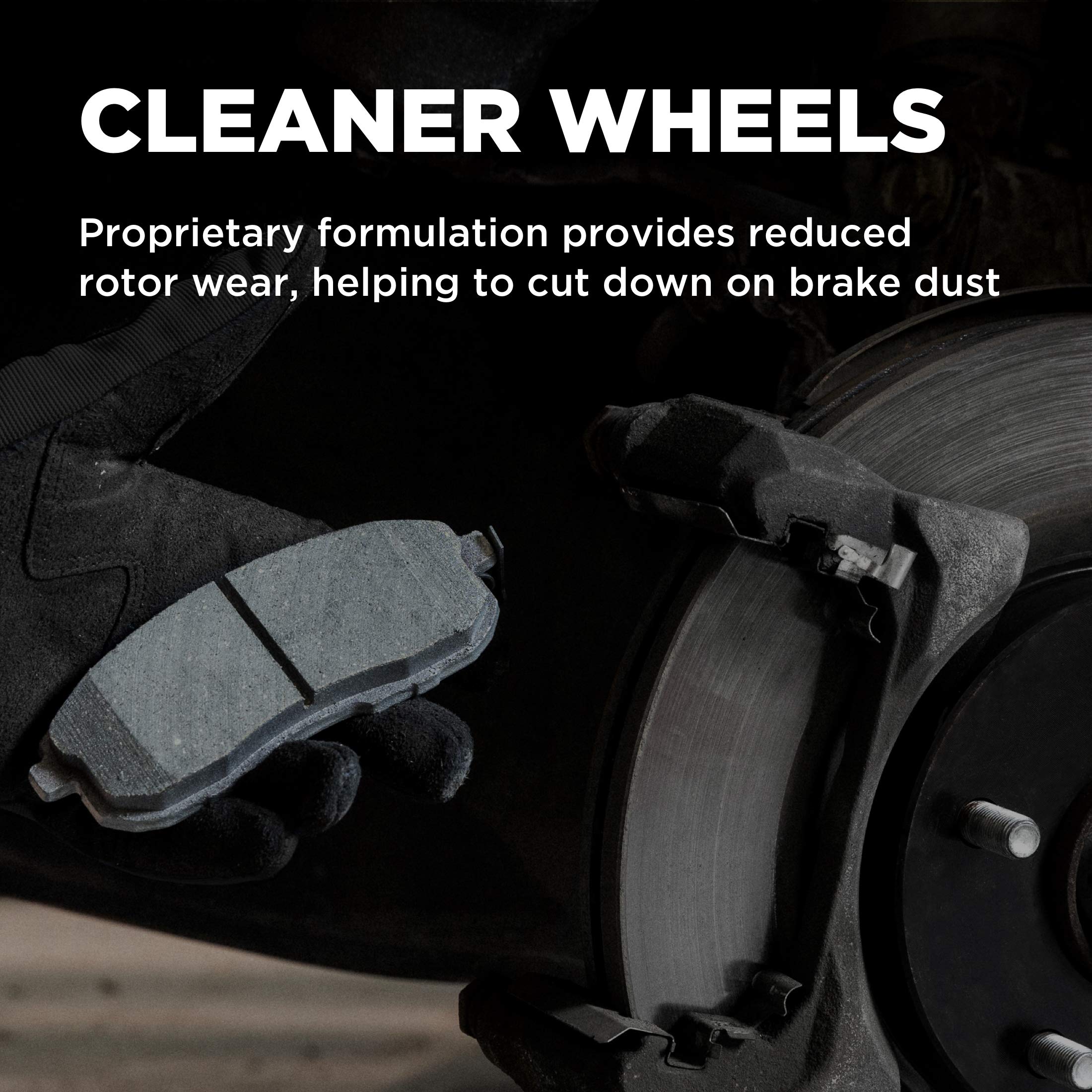 Wagner ThermoQuiet PD1036 Ceramic Disc Brake Pads Set - Front or Rear Brake Pad Replacement for Smooth & Quiet Performance - Perfect for Daily Commuting, Highway Driving & Stop-and-Go Traffic
