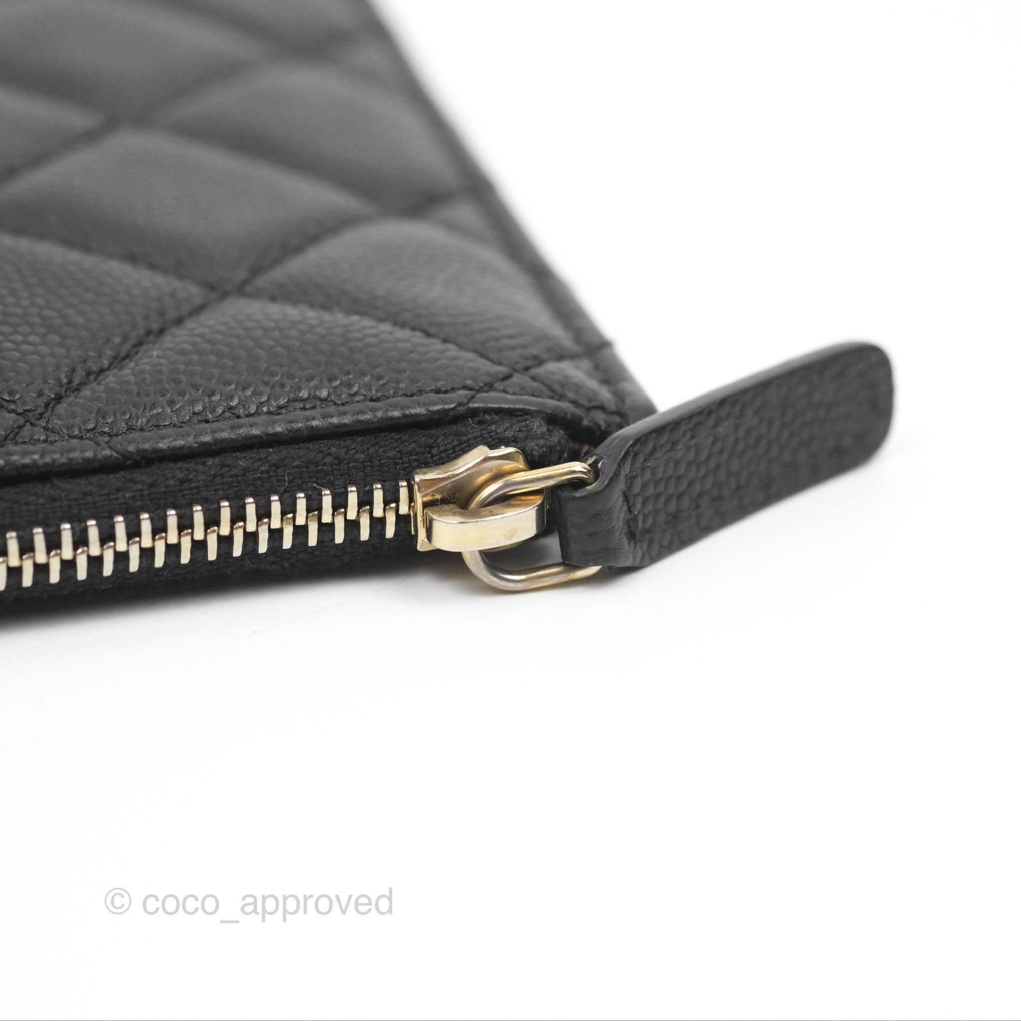 Chanel Classic Long Wallet Pouch Black Caviar Leather - Luxury Designer Wristlet Clutch for Women | Perfect for Evening Events, Parties & Daily Use