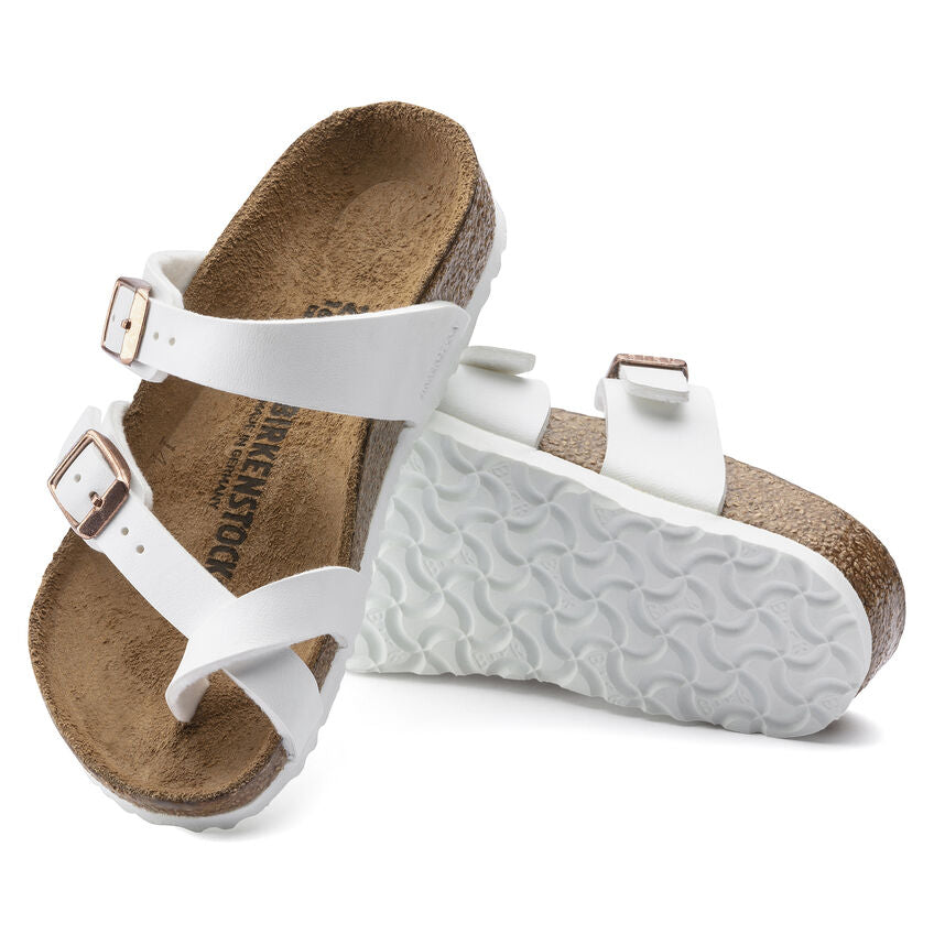 Birkenstock Mayari Birko-Flor Sandals for Kids - Comfortable White Adjustable Straps - Perfect for School, Play & Summer Outings