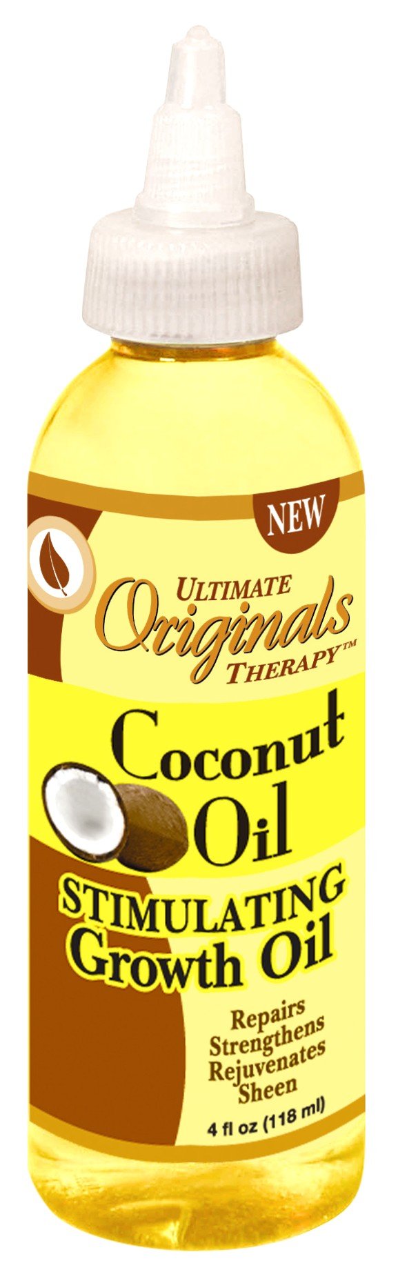 Organic Coconut Oil for Hair Growth - 4oz (118ml) Stimulating & Nourishing Treatment - 6 Pack - Perfect for Dry Scalp, Damaged Hair & Natural Hair Care Routine