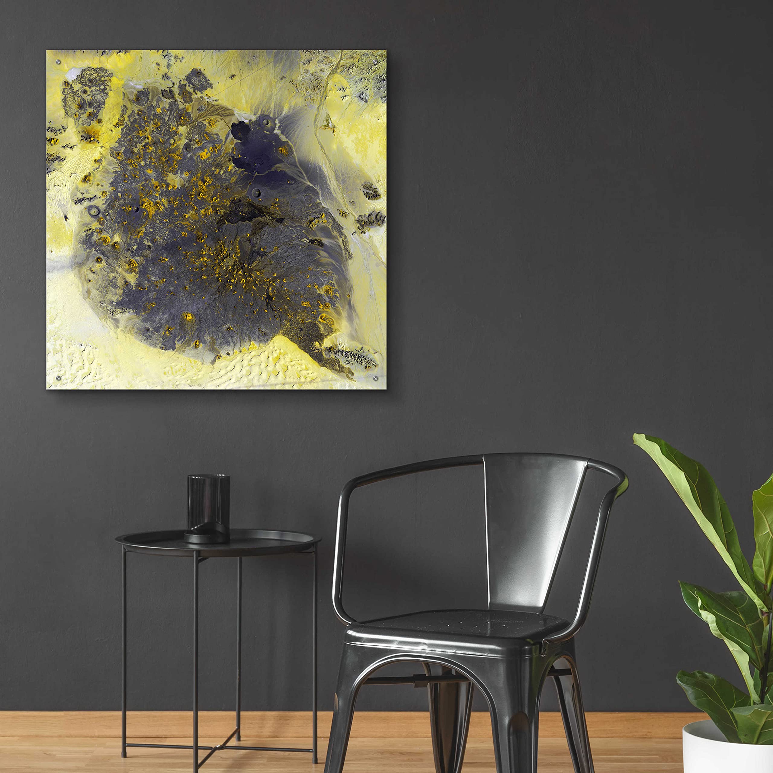 Epic Art 'Earth as Art: Pinacate Volcano' 36x36 Inch Acrylic Glass Wall Decor - Modern Home & Office Wall Art for Living Room, Bedroom, or Office Space
