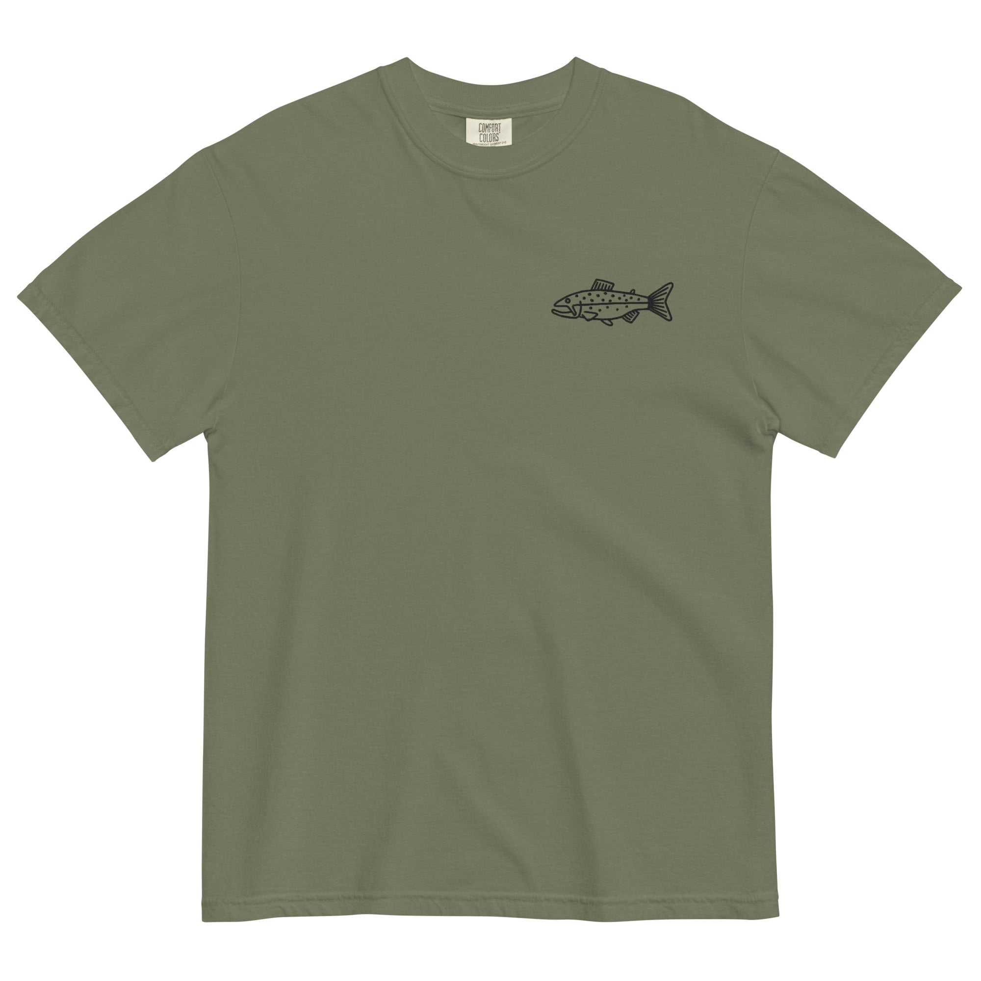 Fish Doodle Embroidered T-Shirt for Men & Women - Casual Graphic Tee for Fishing Enthusiasts, Beach Outings & Summer Fashion