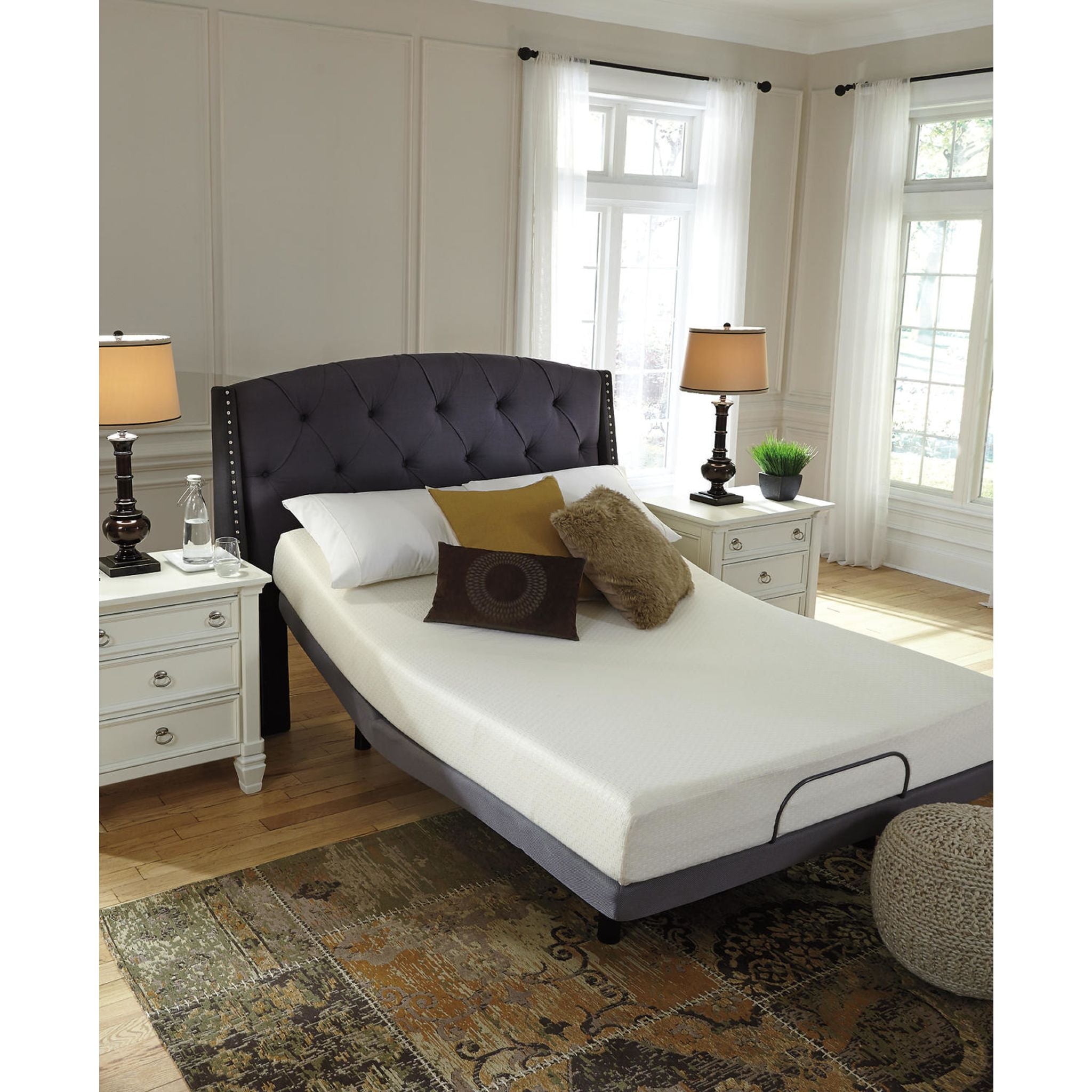 Ashley Sleep Chime 8 Inch Memory Foam Mattress in a Box - Queen Size, Pressure Relief & Cooling Gel for Back Pain - Perfect for Guest Rooms, Dorms & Small Spaces