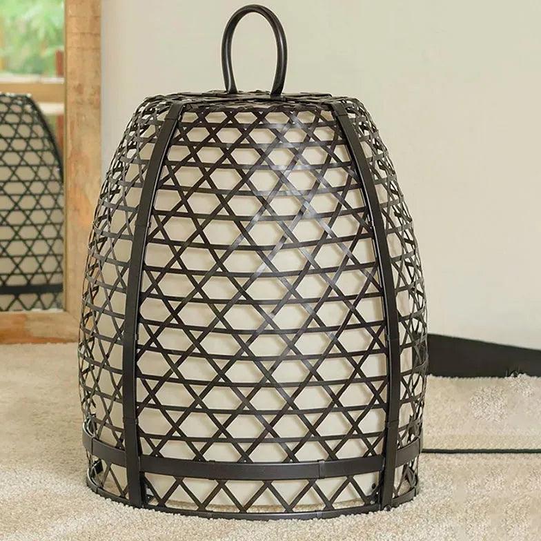 Modern Woven Lantern Design Outdoor Floor Lamp - Waterproof & Durable for Patio, Garden, Porch, and Backyard Decor