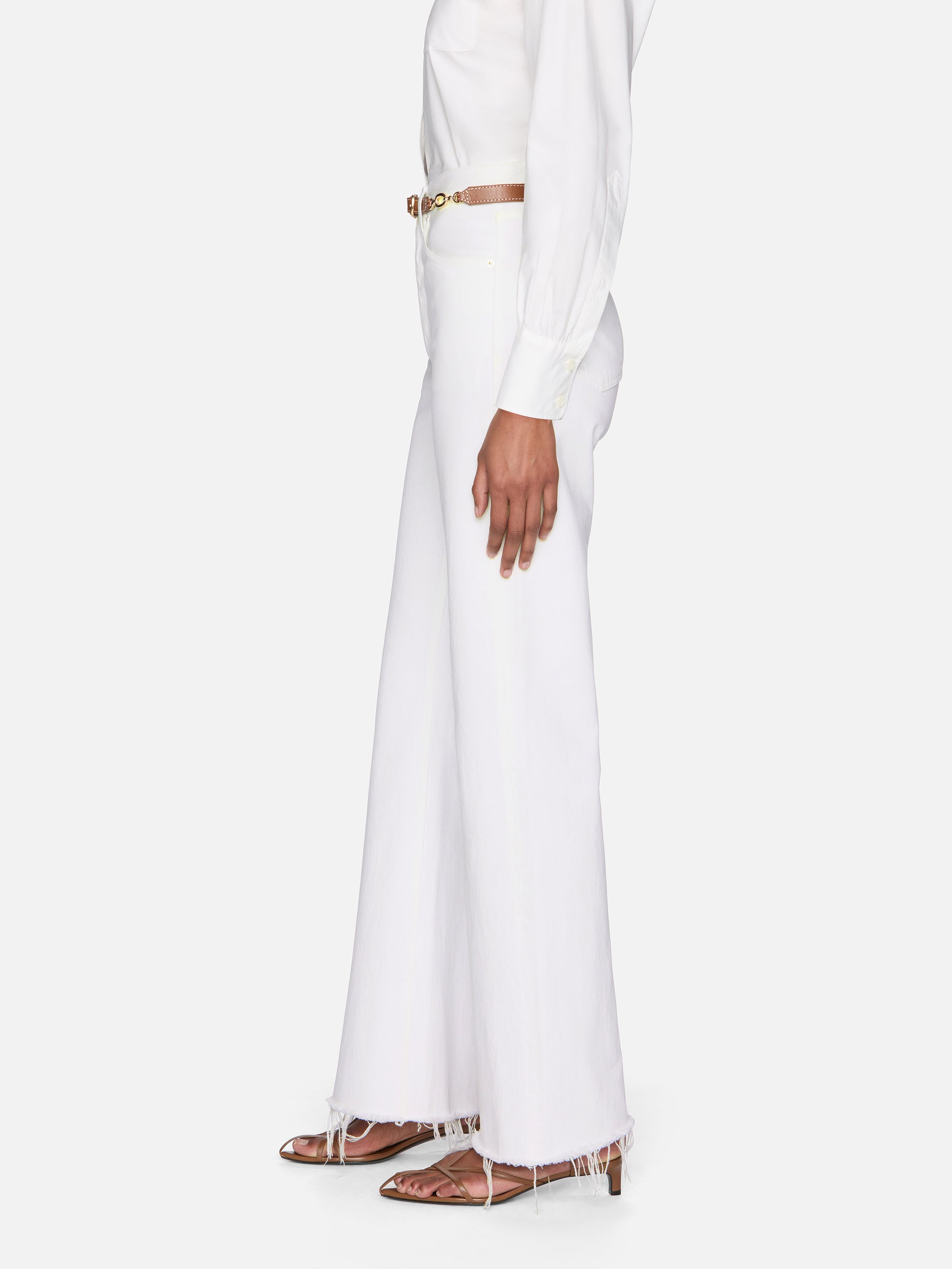 Premium White Raw Fray Lax - Perfect for Yoga, Meditation & Relaxation at Home or Studio
