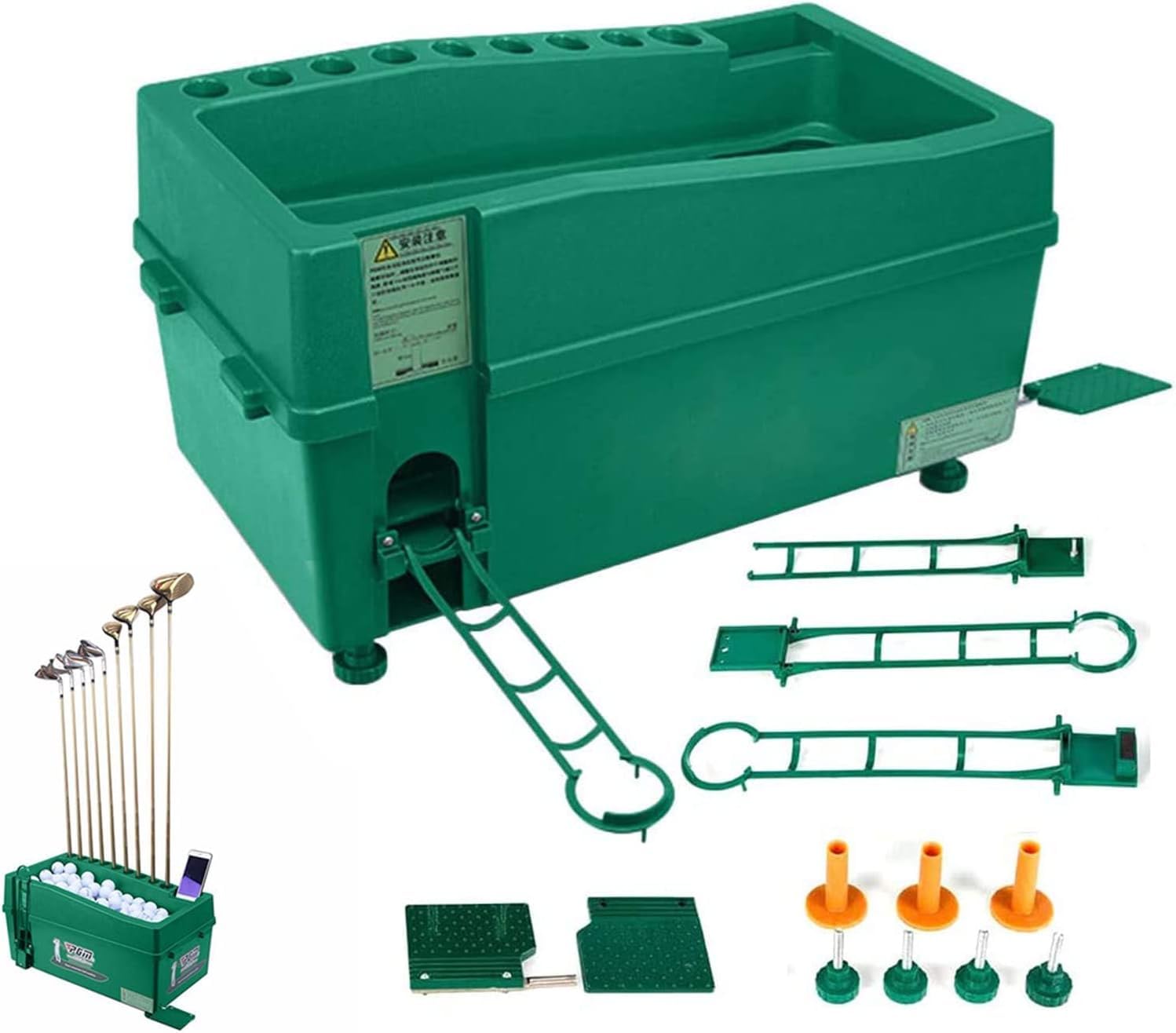 Automatic Golf Ball Dispenser & Tee Up Machine - No Electricity Required, Portable Golf Training Aid for Driving Range, Practice & Learning - Perfect for Golf Clubs, Sports Gaming & Beginners