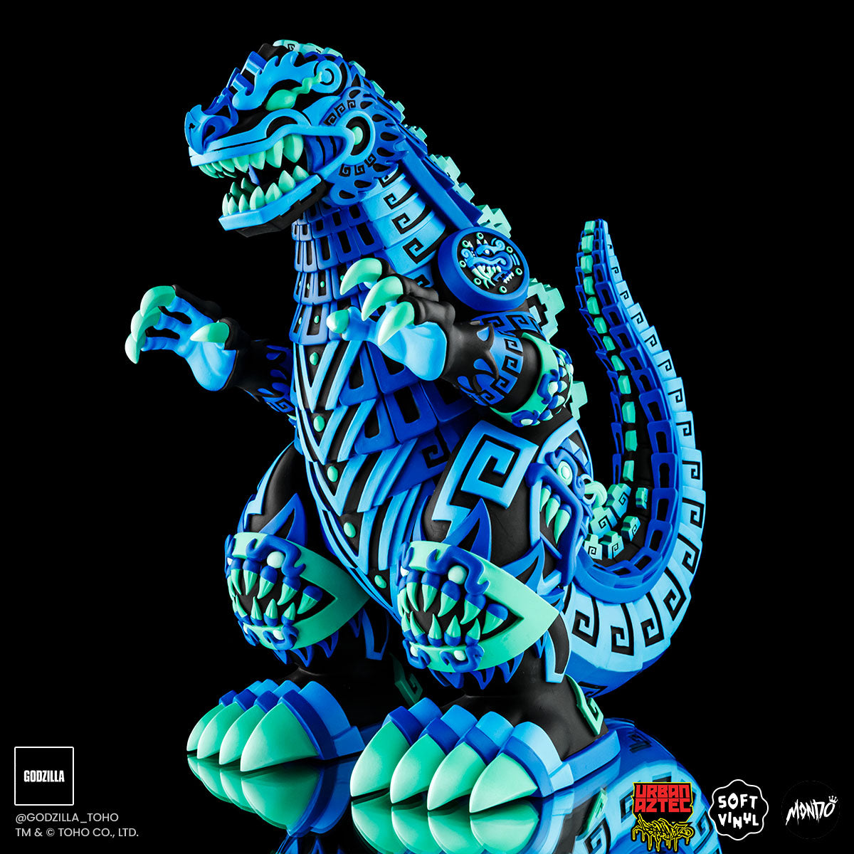 Urban Aztec Godzilla Vinyl Designer Figure - Heat Ray Variant Timed Edition | Collectible Monster Toy for Display & Gifts | Perfect for Anime Fans & Pop Culture Collectors