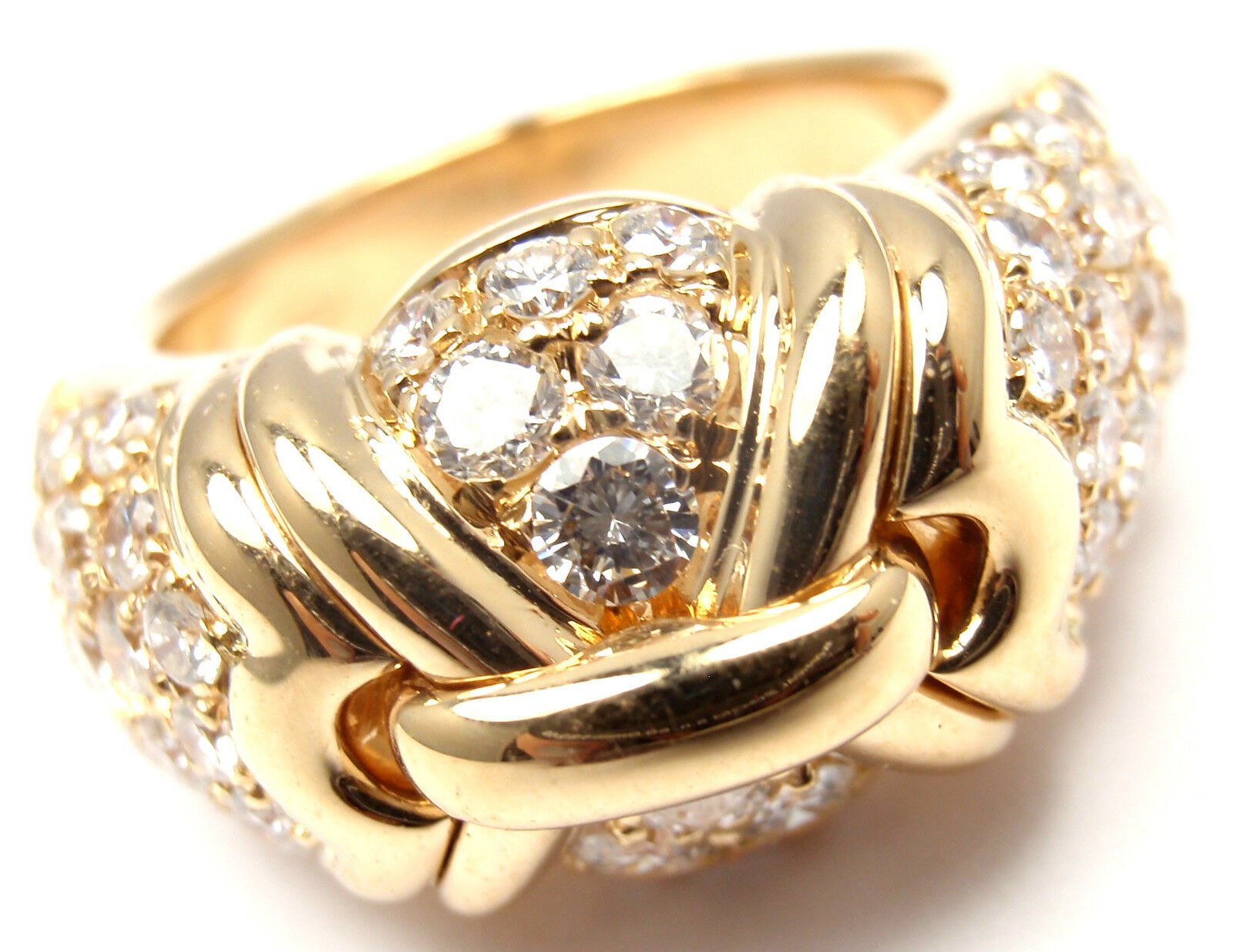 Authentic Bvlgari Bulgari 18K Yellow Gold 2 Carat Diamond Ring for Women - Luxury Jewelry Gift for Anniversary, Engagement & Special Occasions