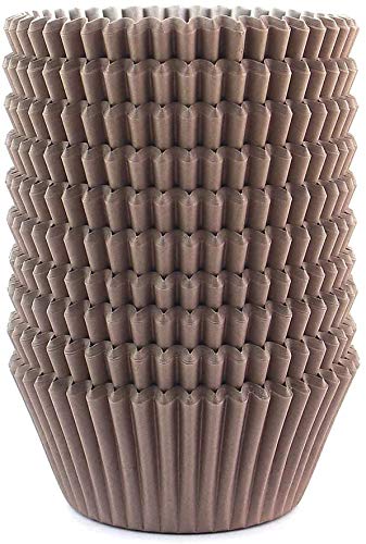 Bakefy 200-Count Light Brown Standard Cupcake Liners - Coffee Color Baking Cups for Muffins, Cupcakes & Party Desserts | Perfect for Home Baking, Birthday Parties & Holiday Treats