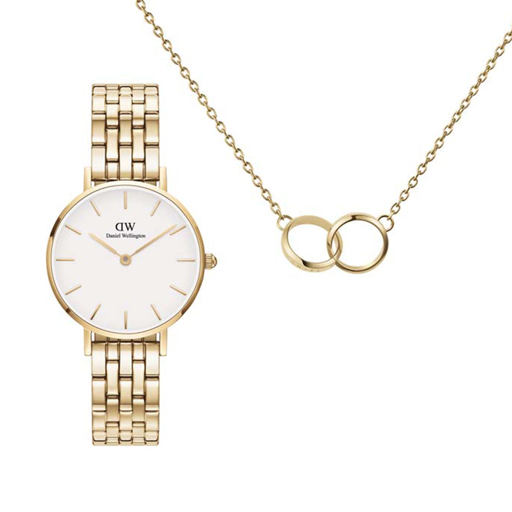 Daniel Wellington Petite Elan DW005100007 Watch & Bracelet Gift Set for Women - Perfect for Everyday Wear, Office & Special Occasions