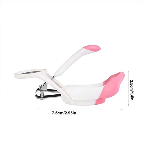 LAFILLETTE Pink Baby Nail Clipper with Magnifying Glass - Safe & Easy Infant & Toddler Nail Care Tool for Newborns - Perfect for Travel & Home Grooming