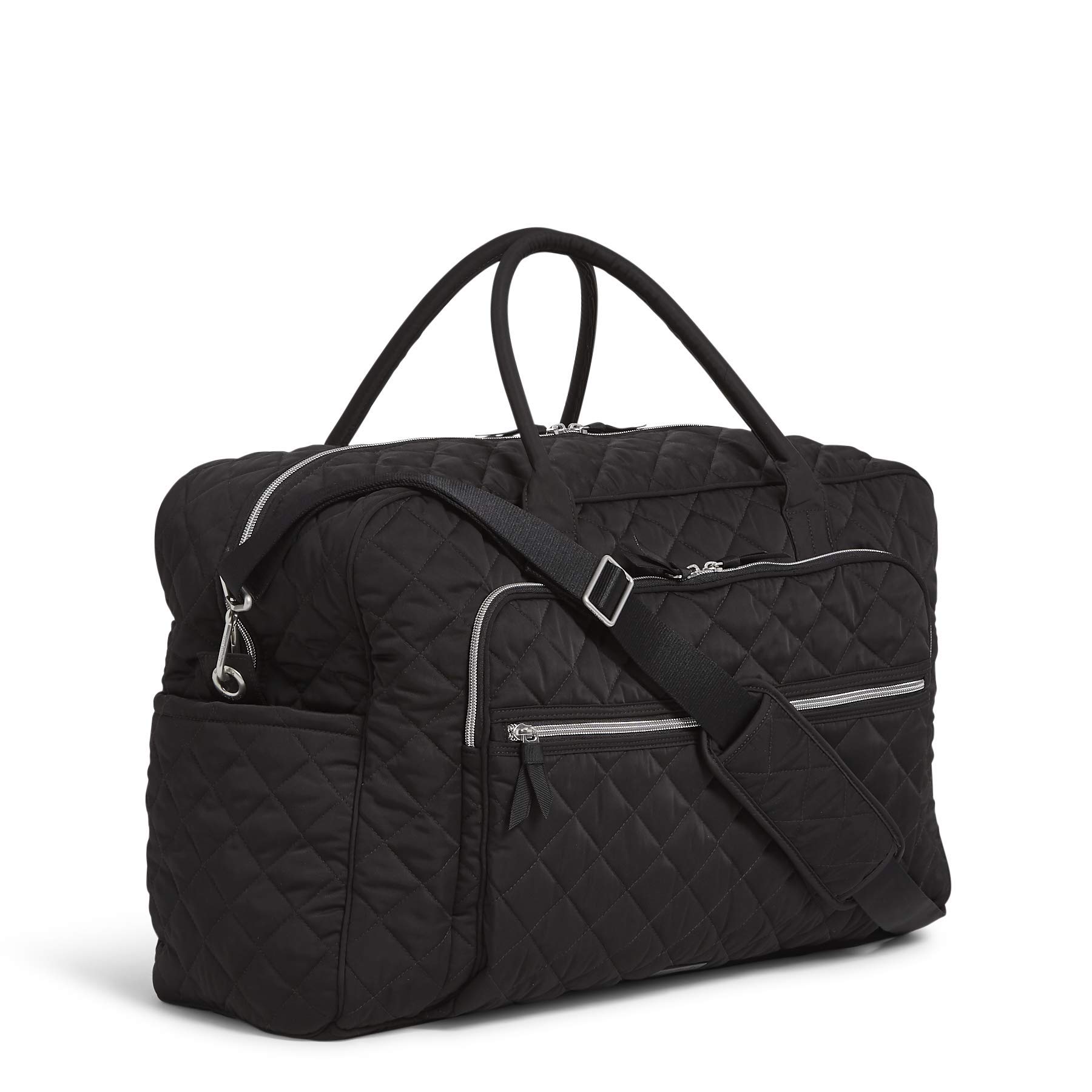 Vera Bradley Women's Performance Twill Grand Weekender Travel Bag - Spacious Carry-On Luggage for Women, Black, One Size - Perfect for Weekend Trips, Business Travel & Overnight Stays