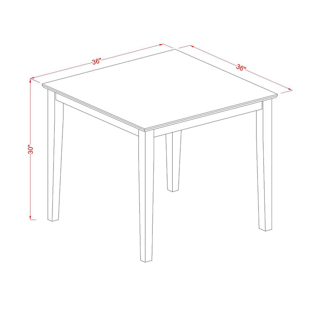 East West Furniture OXAN3-OAK-W 3-Piece Small Space Kitchen Table Set with Square Dining Table & 2 Chairs, 36x36 Inches, Oak - Perfect for Apartments, Breakfast Nooks & Cozy Dining Areas