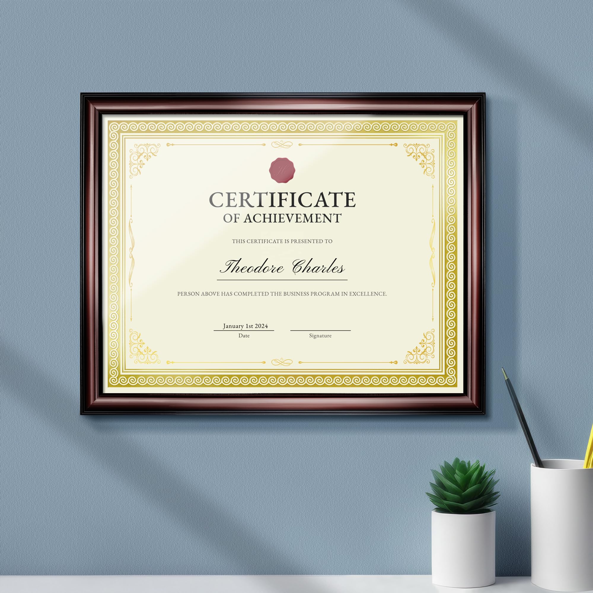 Premium SUNEE 50 Sheets Certificate Paper with Gold Foil Border - 8.5x11 Ivory Cardstock for Diplomas, Awards & Documents | Inkjet Printer Friendly | Perfect for Graduations, School Ceremonies & Professional Certifications