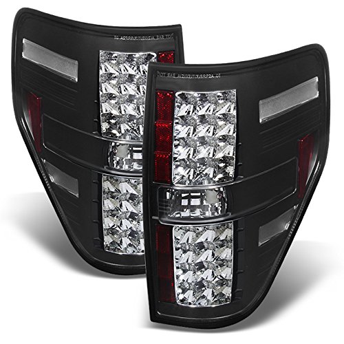 AKKON LED Tail Lights for Ford F-150 Pickup Truck - Black Bezel Brake Lamps (Driver & Passenger Side) | Durable & Stylish Upgrade for Enhanced Visibility & Safety at Night