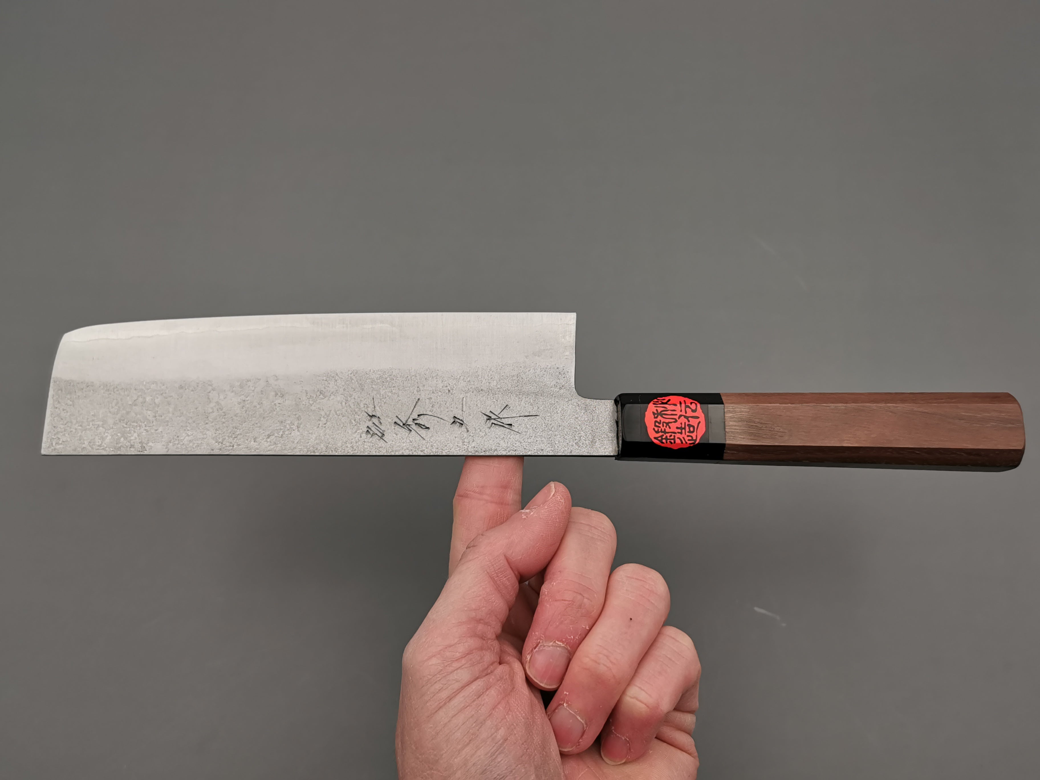 Premium Shigeki Tanaka Silver 3 Nakiri Japanese Chef Knife - High Carbon Steel Blade for Precision Vegetable Cutting, Slicing & Chopping | Perfect for Home Cooks & Professional Chefs | Ideal for Asian Cuisine, Sushi Prep & Fine Dining