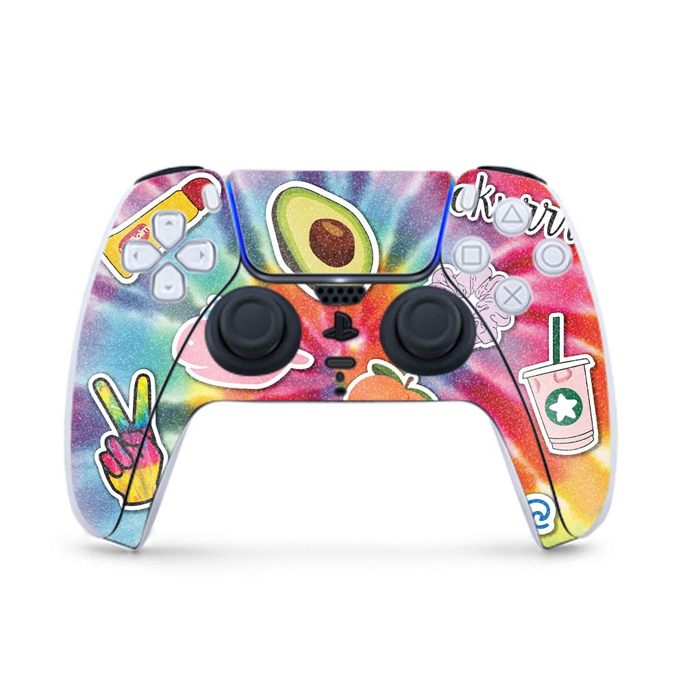 MightySkins Glossy Glitter Gaming Skin for PS5 Controller - VSCO Girl Style | Durable High-Gloss Finish | Easy to Apply & Remove | Made in USA | Perfect for Gaming, Streaming & Customizing Your Playstation 5 Controller