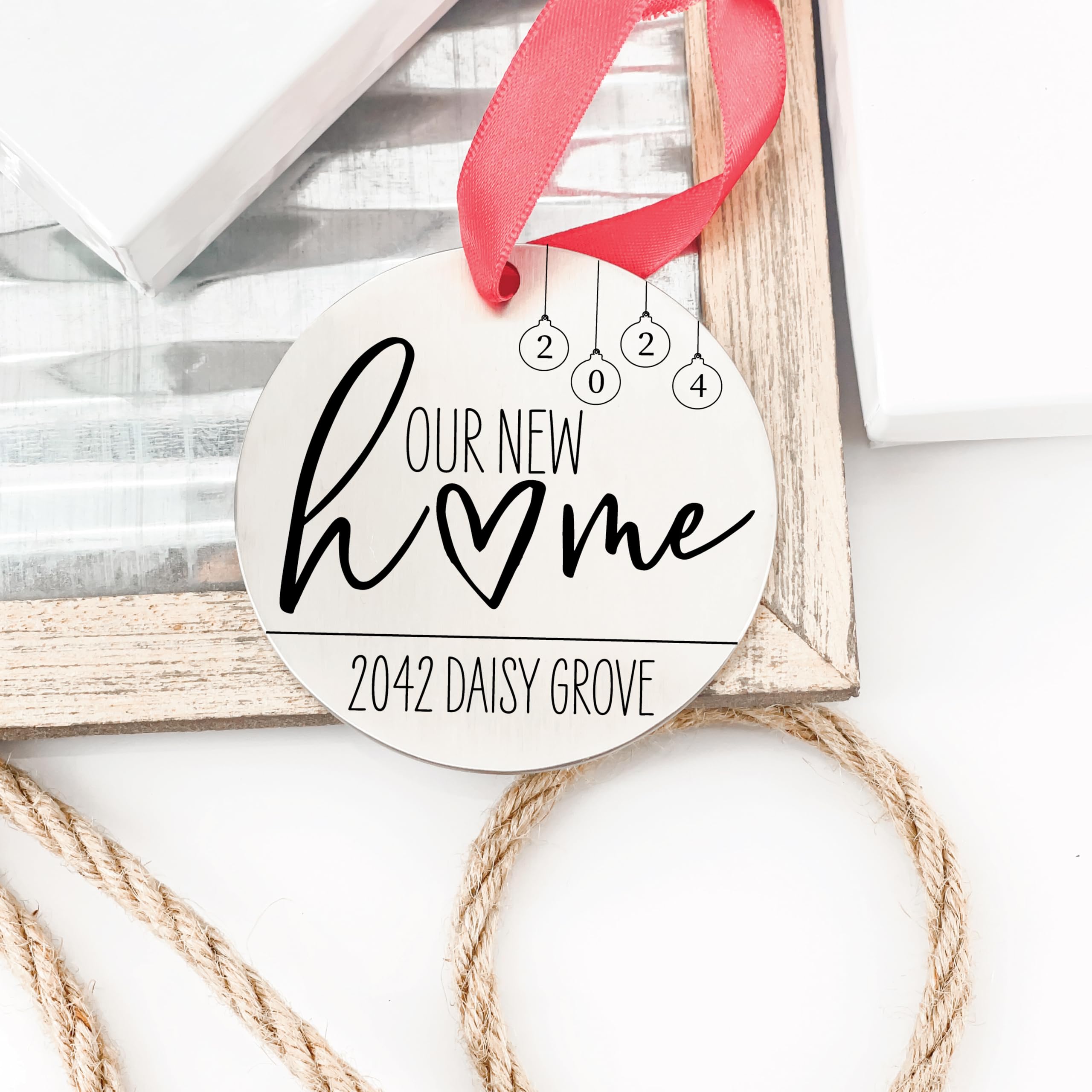 Personalized Housewarming Gift for New Home 2024 - Custom Home Ornament for New Couples & House Purchases - Perfect for Housewarming Parties & New Home Decor