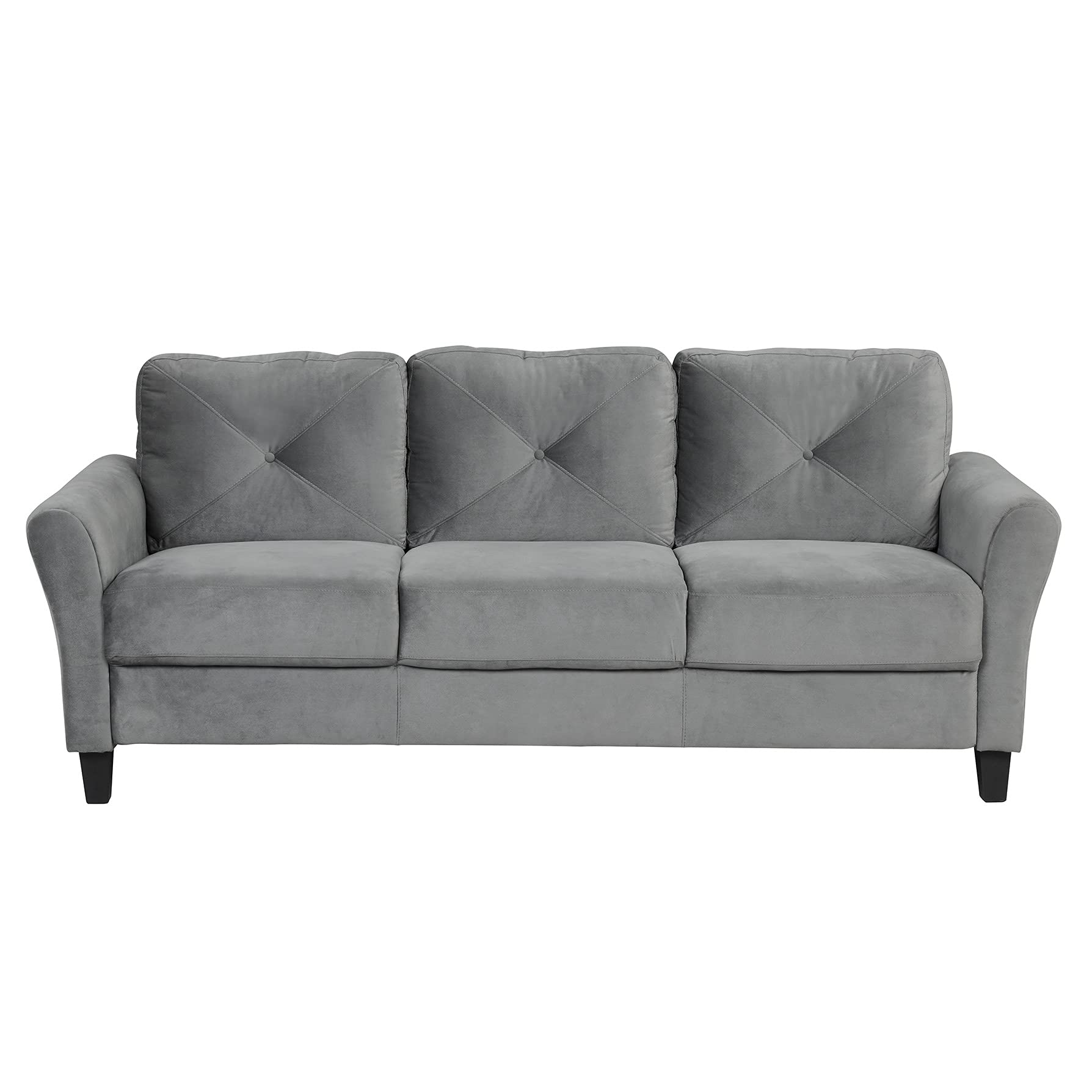 Premium Modern 2-Piece Fabric Living Room Sofa Set with 3-Seat Sofa & Loveseat - Upholstered Couch for Living Room, Bedroom & Small Spaces (Grey) - Perfect for Family Gatherings, Movie Nights & Cozy Home Decor