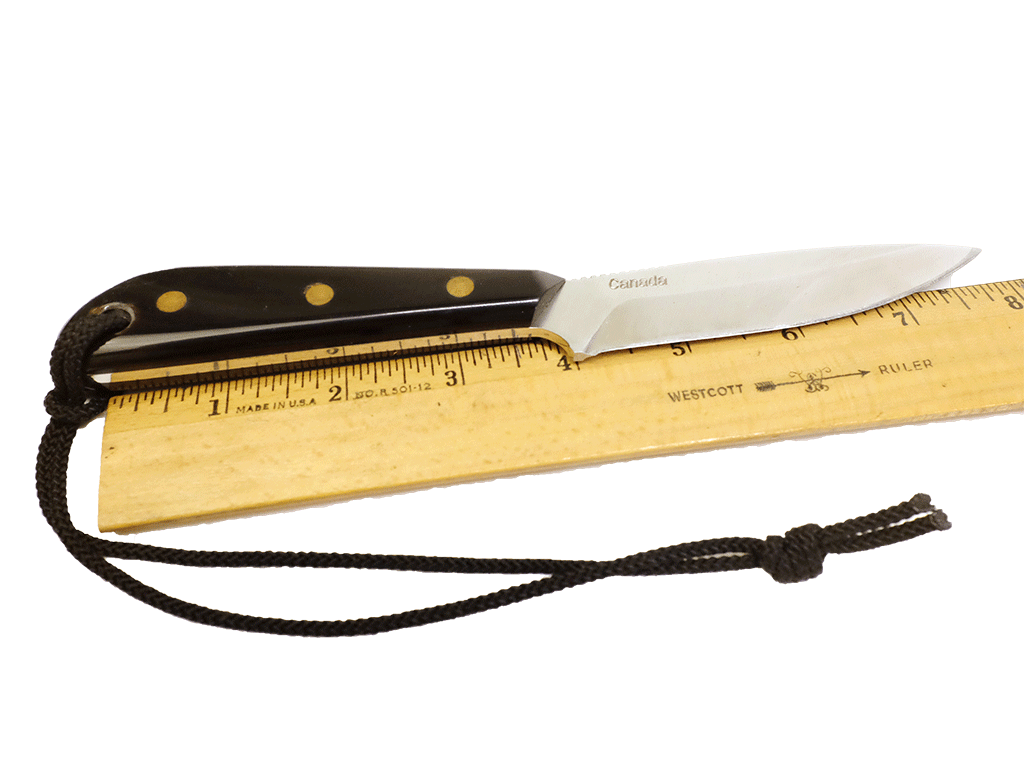 Premium Grohman #4s Stainless Steel Survival Knife - 5.5 Inch Sharp Blade with Genuine Leather Sheath - D.H. Russell Canadian Belt Knife for Outdoor Camping, Hunting & Bushcraft Adventures