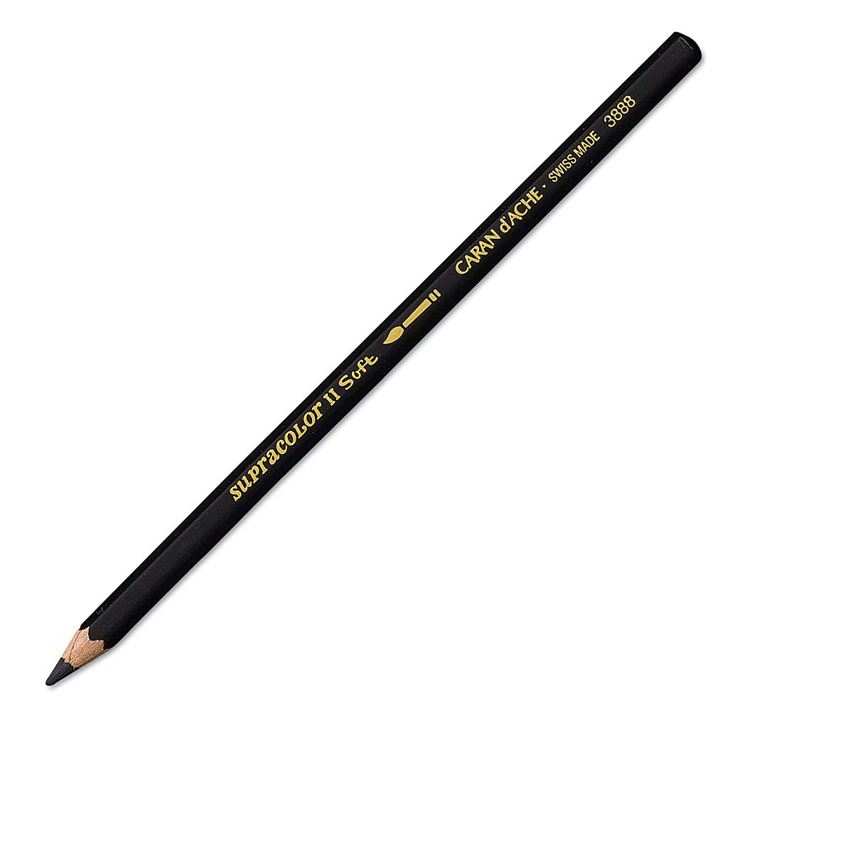 Premium Caran d'Ache Supracolor Soft Watercolor Pencils - Ivory Black | Professional Artist Grade Colored Pencils for Sketching, Drawing & Painting | Perfect for Watercolor Techniques, Mixed Media & Fine Art Projects