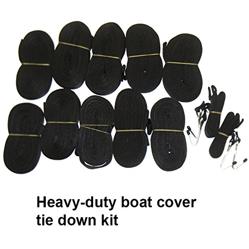 Heavy Duty T-Top Boat Cover for Center Console Boats up to 22ft - Waterproof UV Resistant Marine Grade Fabric - Perfect for Outdoor Boat Storage & Protection (Blue)