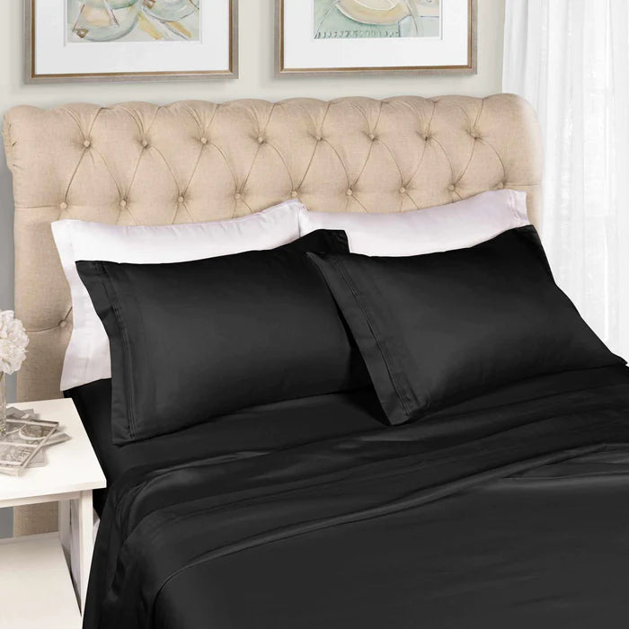 Luxury 700 Thread Count Egyptian Cotton Sheet Set - Eco Friendly, Breathable & Hypoallergenic - Perfect for Bedroom, Hotel, or Guest Room Comfort