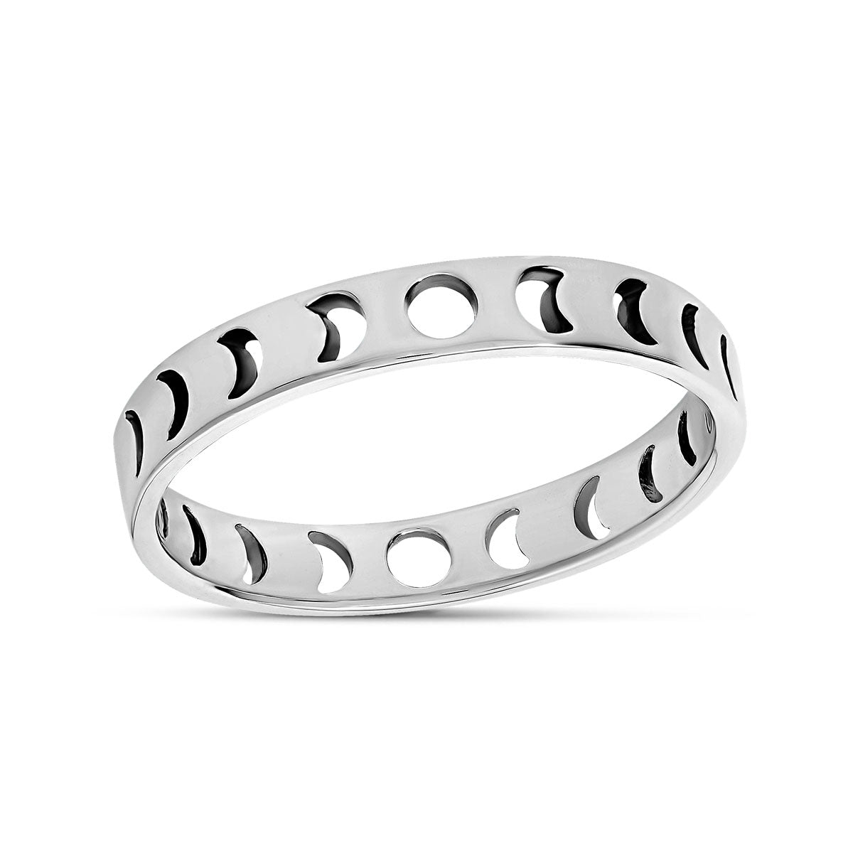 All The Phases Moon Ring - Sterling Silver Moon Phase Jewelry for Women - Perfect Gift for Astronomy Lovers, Birthday, Anniversary & Special Occasions