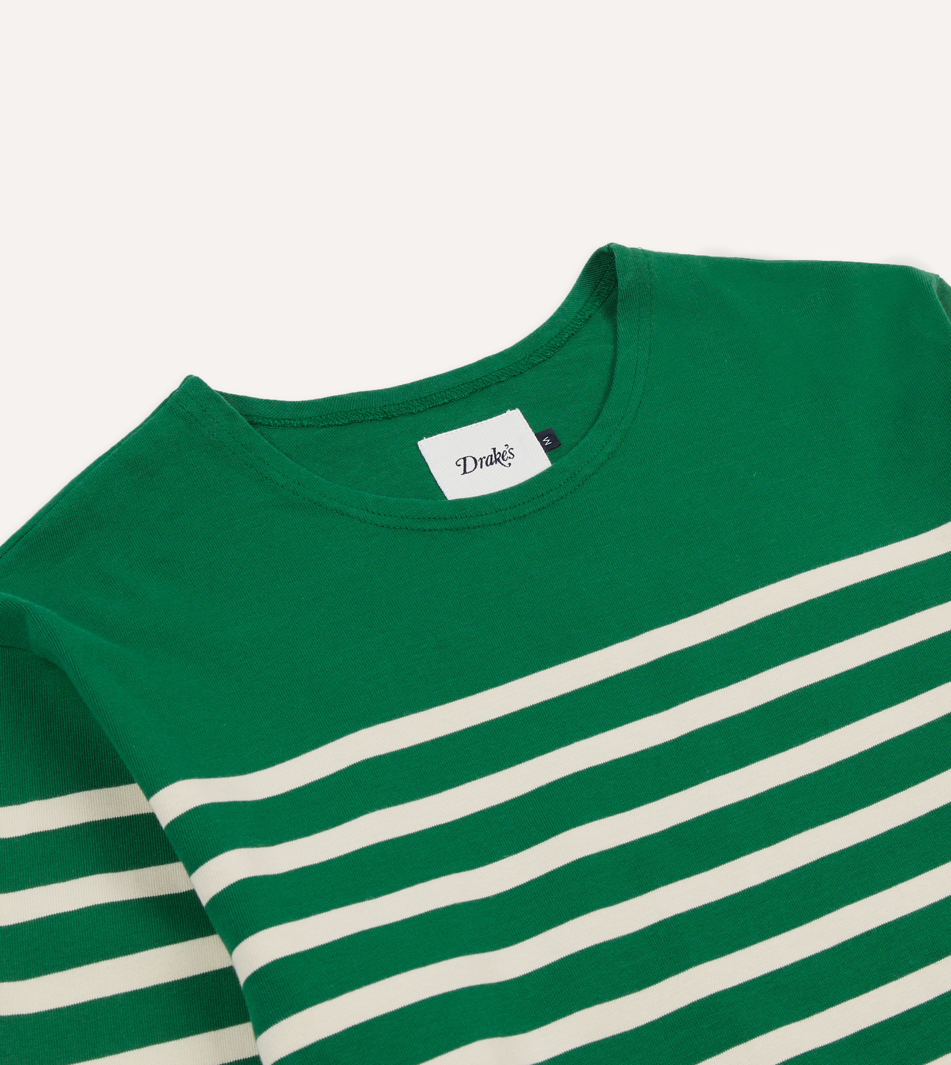 Eco-Friendly Green Breton Long Sleeve T-Shirt for Men & Women | Soft Cotton Casual Wear | Perfect for Work, Travel & Everyday Outfits