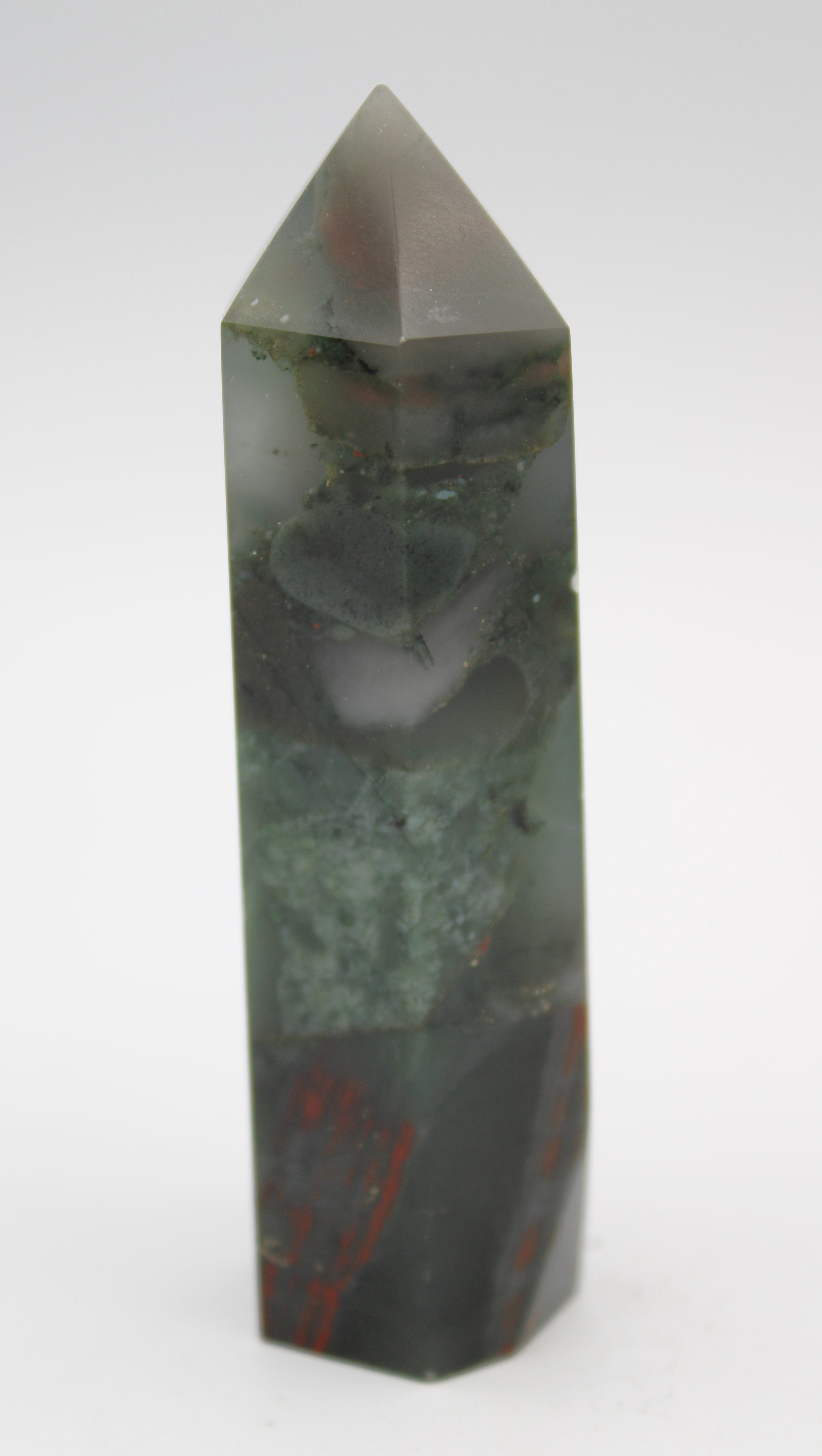 Natural Bloodstone Tower - Healing Crystal for Meditation, Energy Balancing & Home Decor | Perfect for Yoga, Reiki & Spiritual Practices