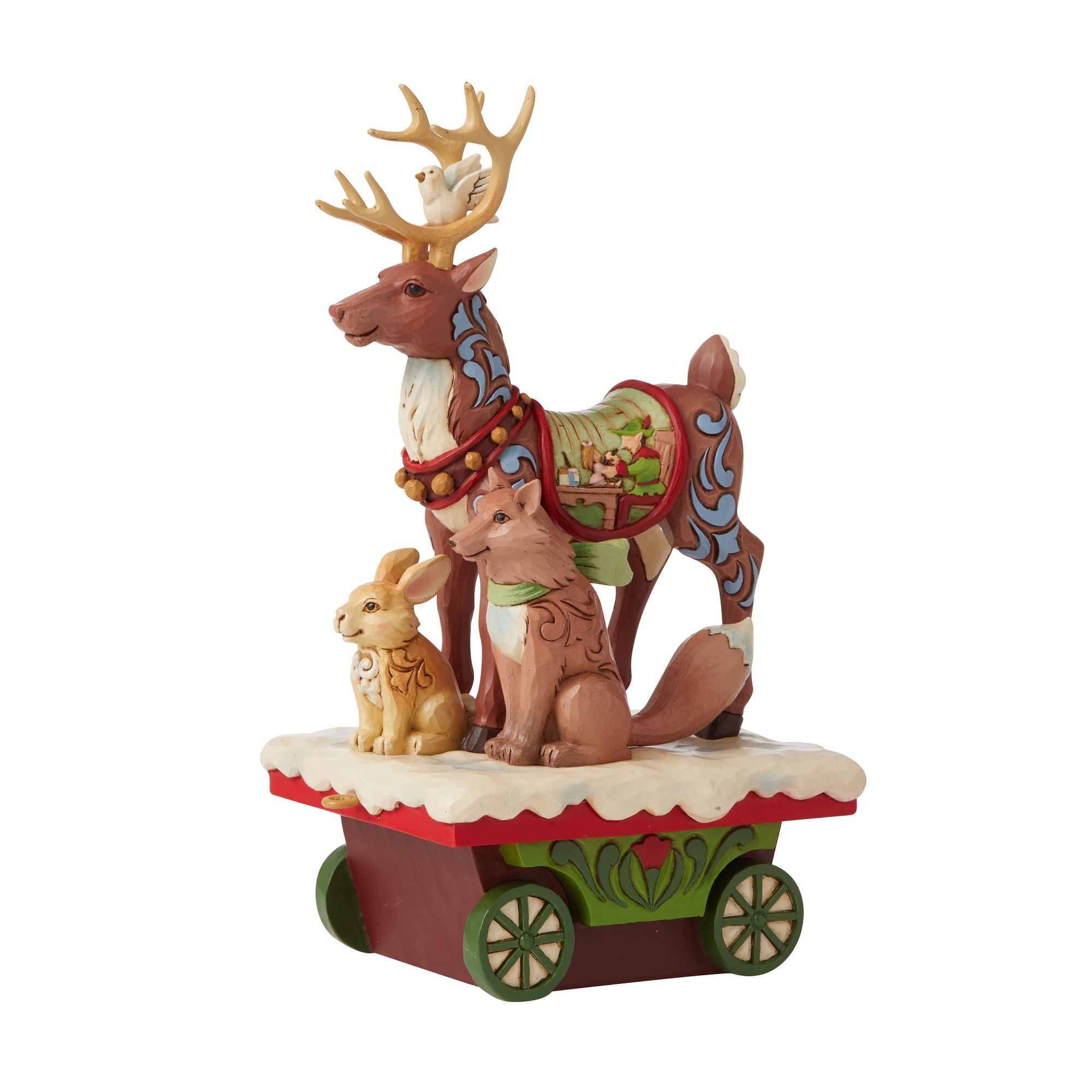 Reindeer and Animals Train Car Set - Christmas Holiday Toy Train for Kids - Perfect for Holiday Decorations, Christmas Tree Ornaments, and Festive Playtime