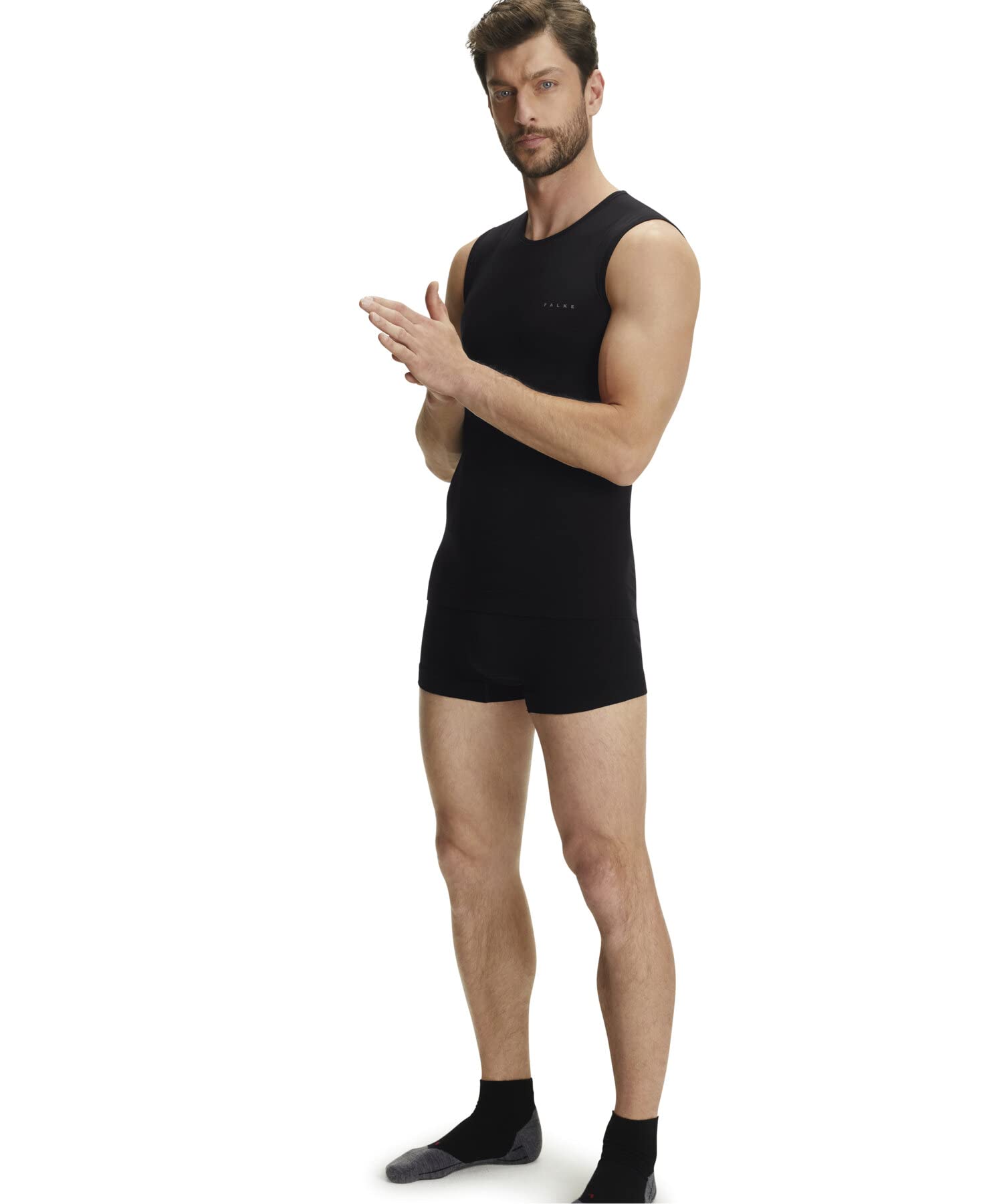 FALKE Men's Thermal Singlet - Quick-Drying, Breathable Underwear for Mild to Cold Weather | Sustainable Merino Wool Base Layer | Perfect for Hiking, Skiing & Winter Sports | Pack of 1