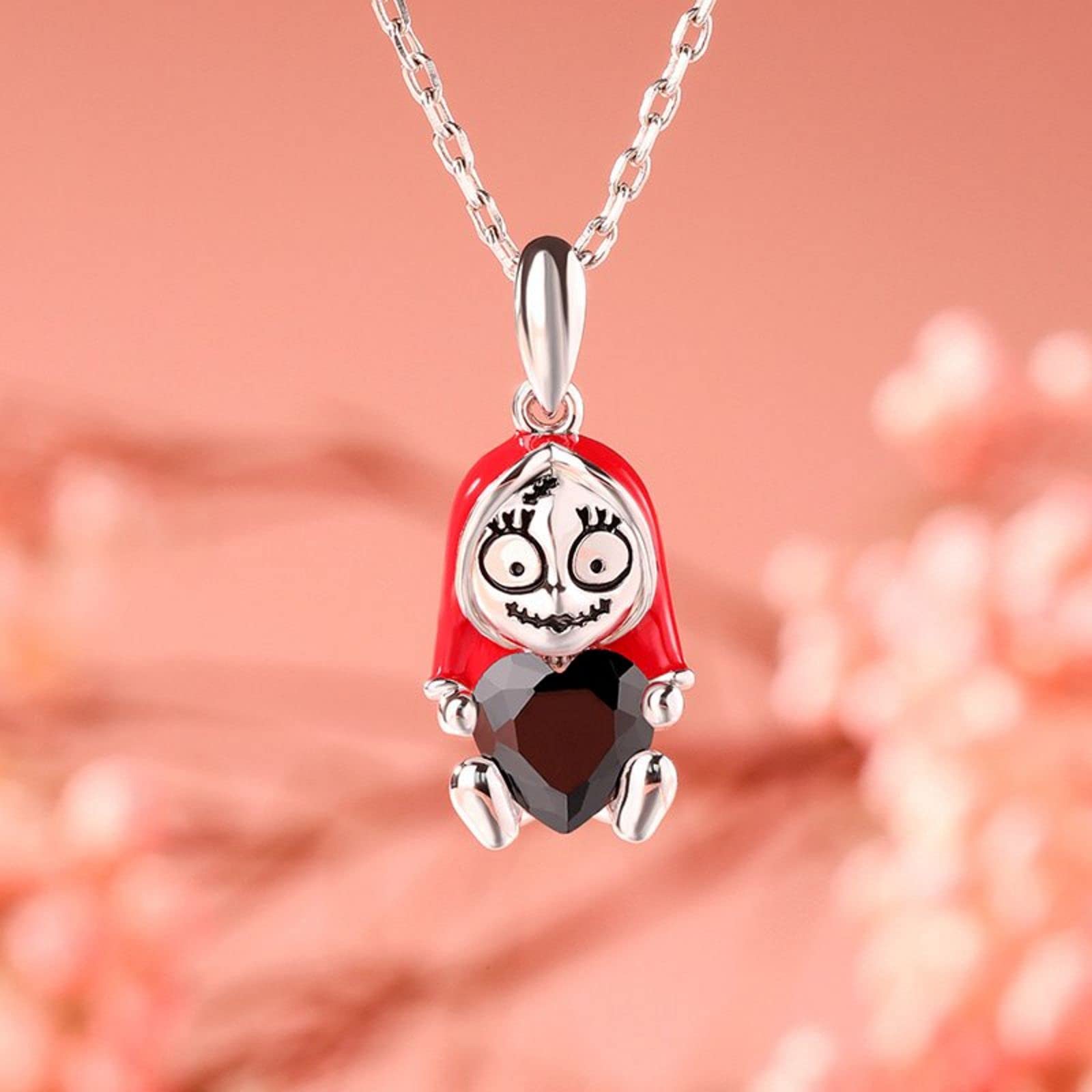 Jeulia Sterling Silver Hug Me Endless Joy Skull Heart Cut Necklace for Women - Romantic Gift for Wife, Girlfriend, Engagement, Wedding, Anniversary, Valentine's Day & Birthday with Jewelry Box - Perfect for Date Nights, Proposals & Special Occasions