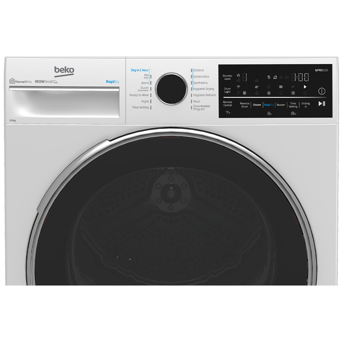Beko BDPB104HW 10kg Hybrid Heat Pump Dryer with Steam Function | Energy Efficient Laundry Appliance | 5 Year Warranty | Perfect for Apartments & Small Homes
