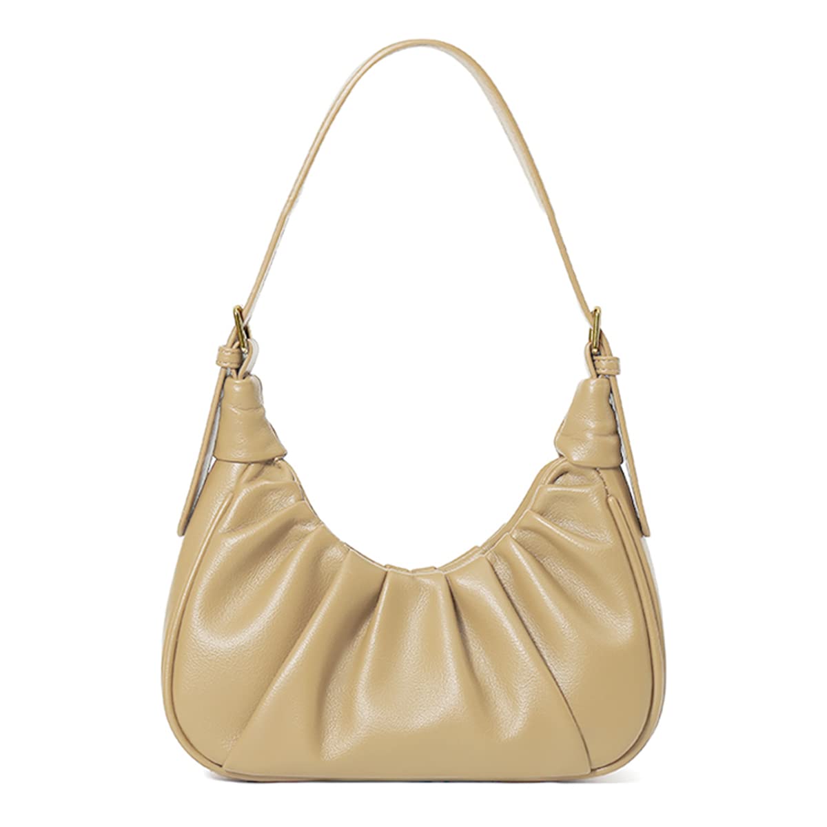 PS PETITE SIMONE Mini Crossbody Bag for Women - Vintage Ruched Shoulder Purse, Chic Small Handbag with Adjustable Strap | Perfect for Date Night, Parties & Everyday Use