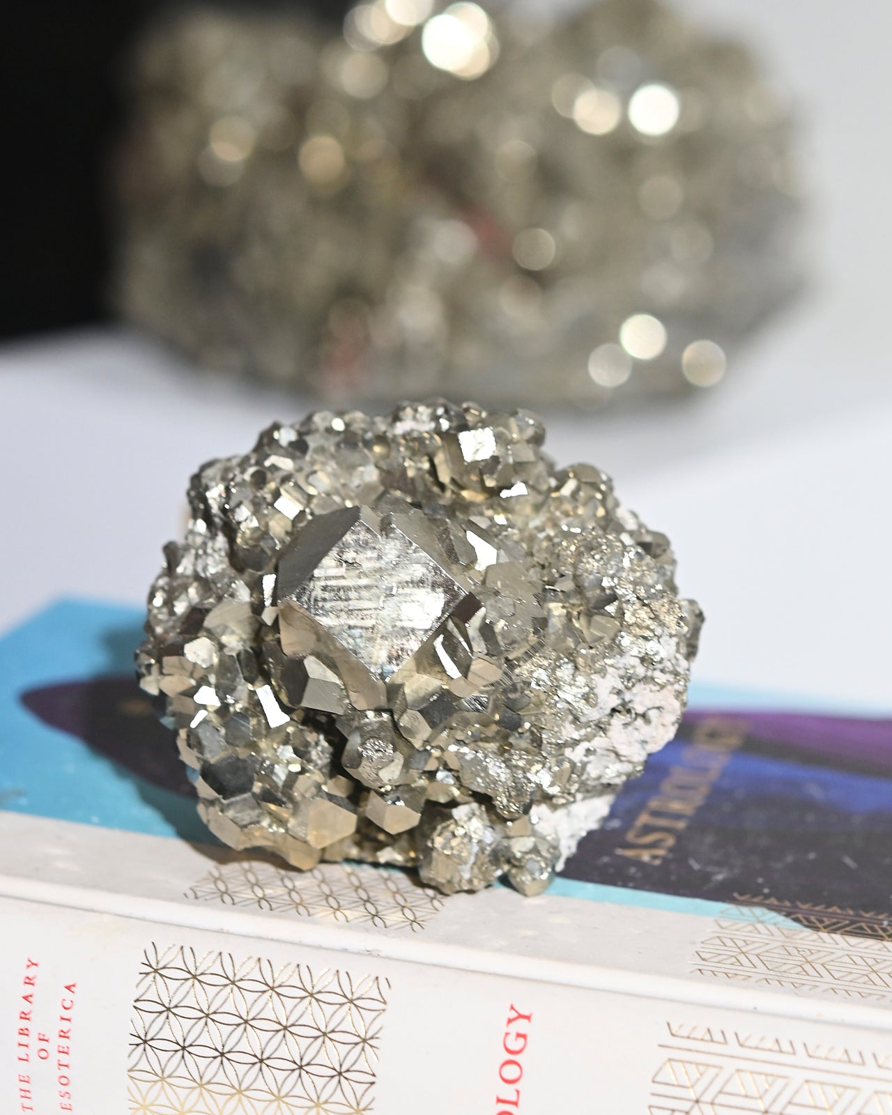 Natural Pyrite Crystal Cluster - 2.6lbs Raw Mineral Specimen for Home Decor, Meditation & Healing | Perfect for Rock Collectors, Feng Shui & Spiritual Practices